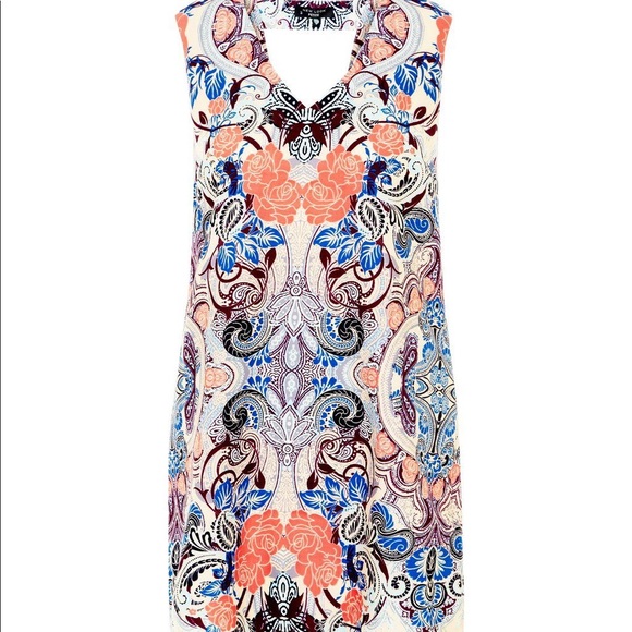 ASOS Petite Paisley print tunic dress size 8 - sm - Picture 3 of 8